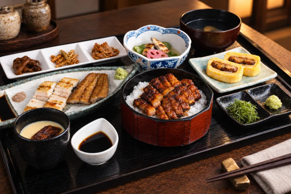 うなぎ処 山美世の会席の料理