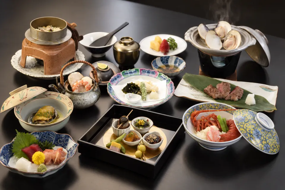 魚重楼のおまかせ会席の料理一式