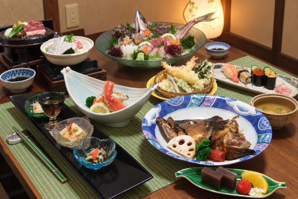 うわじまの料理や 有明の会席料理の食卓