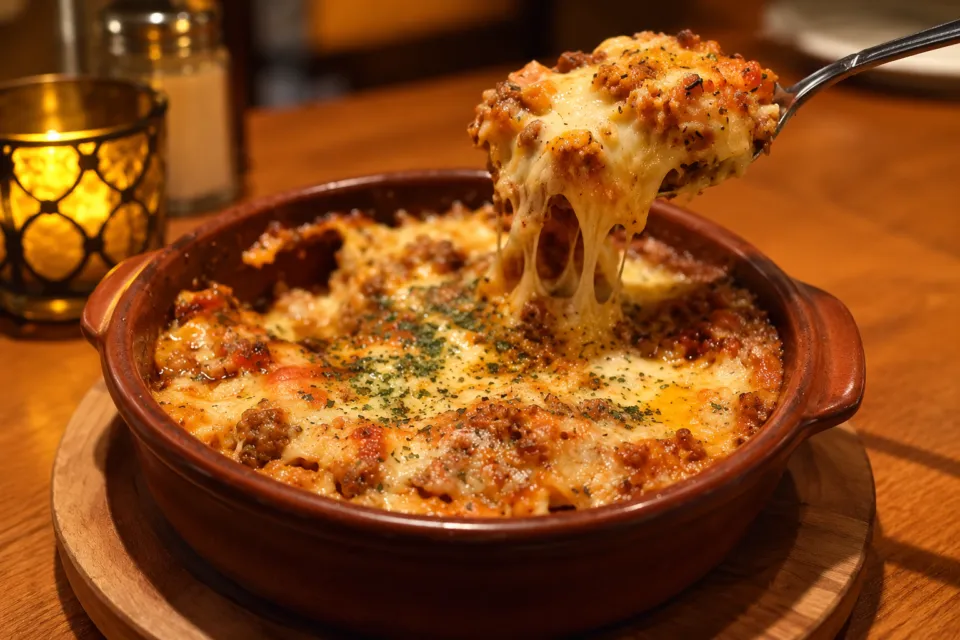 Zum schwarzen Keilerのチーズを焼き上げた料理
