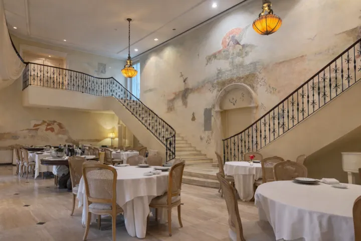 アルベルゴ・バンブーの店内