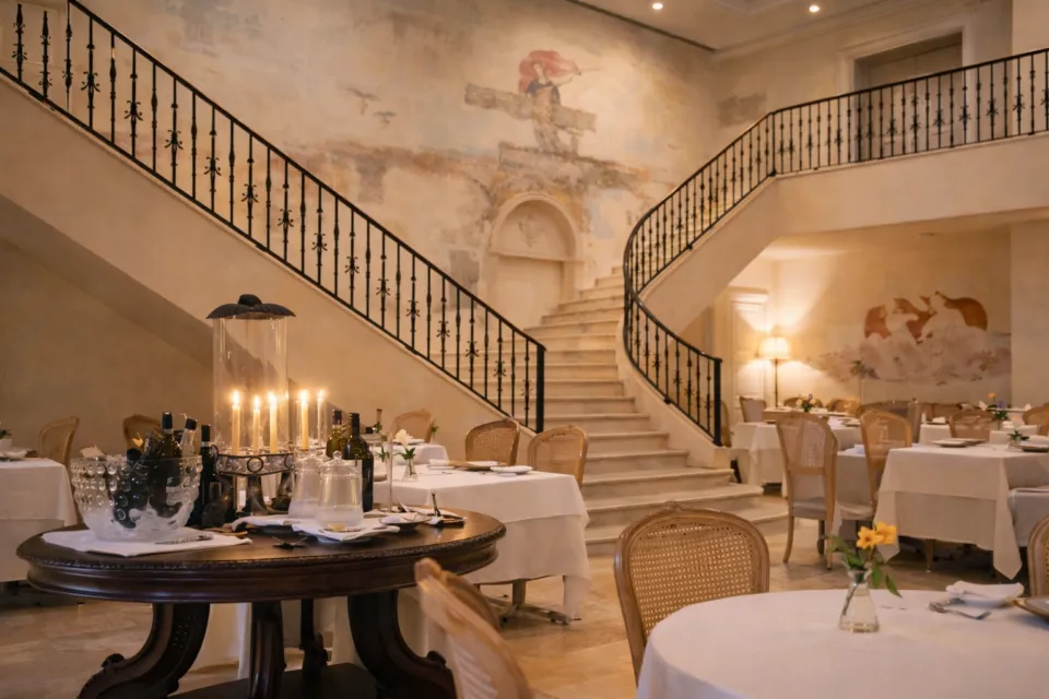 アルベルゴ・バンブーの店内