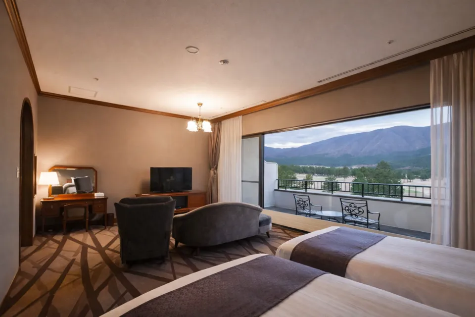 箱根仙石原プリンスホテルの客室から見える景色