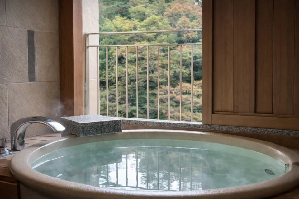 箱根湯本温泉 ホテルおかだの客室露天風呂