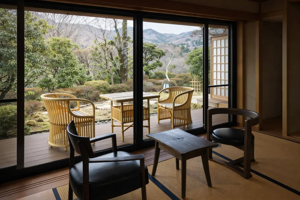 仙郷楼の部屋から見る景色