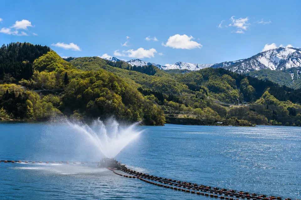 月山湖大噴水
