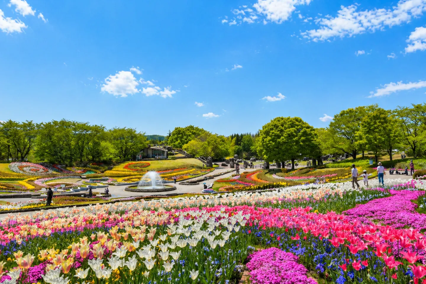 国営みちのく杜の湖畔公園