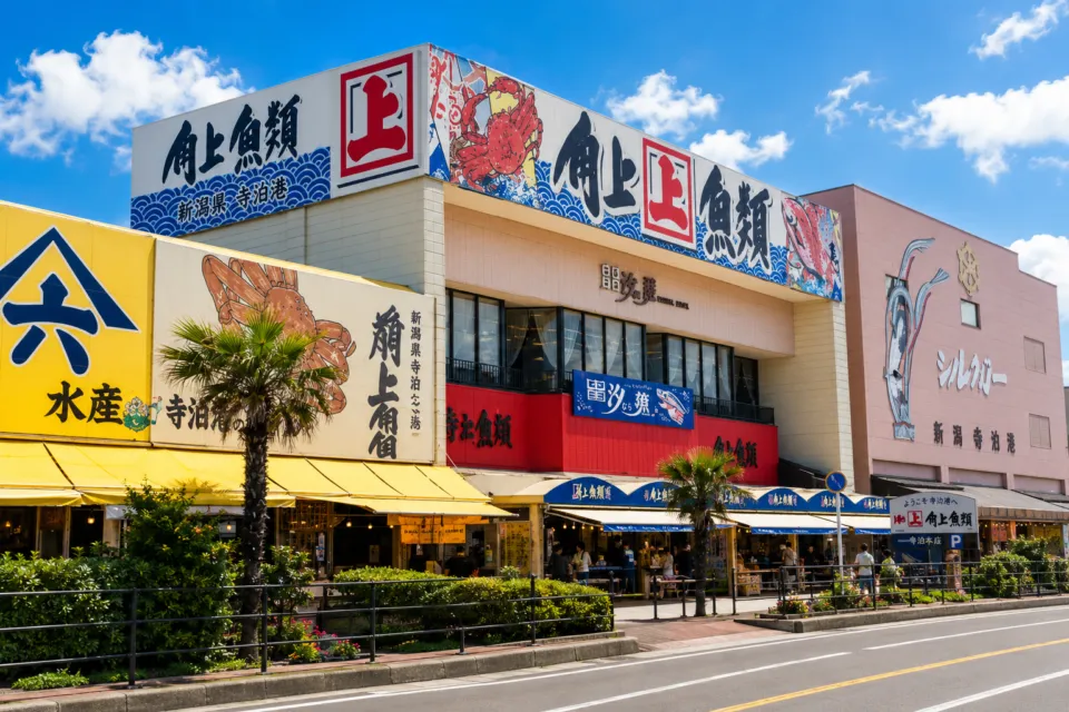 寺泊魚の市場通り(魚のアメ横)