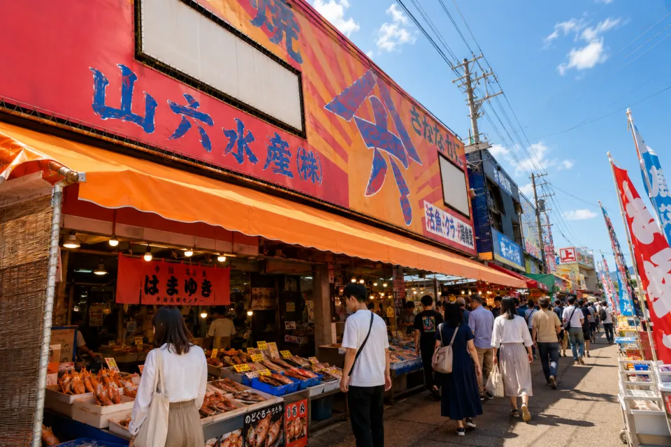寺泊魚の市場通り(魚のアメ横)